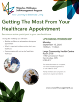 Getting the Most From Your Healthcare Appointment- IN-PERSON WORKSHOP- September 15, 2025